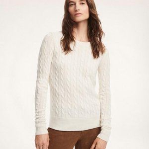Brooks Brothers Cashmere Crew Neck Sweater - Cream Color
